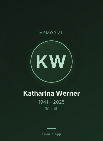 Memorial portrait of Katharina Werner