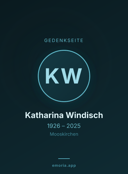 Gedenkportrait von Katharina Windisch