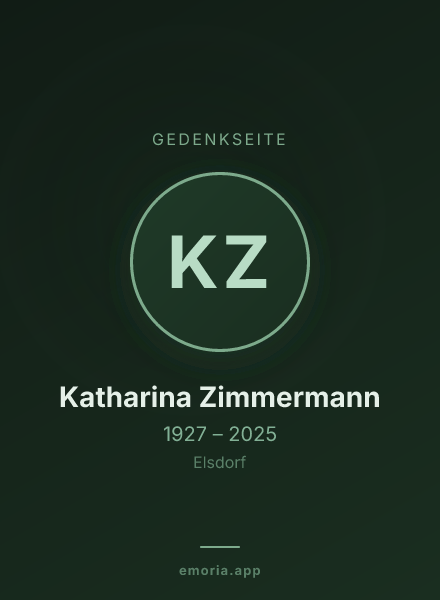 Gedenkportrait von Katharina Zimmermann