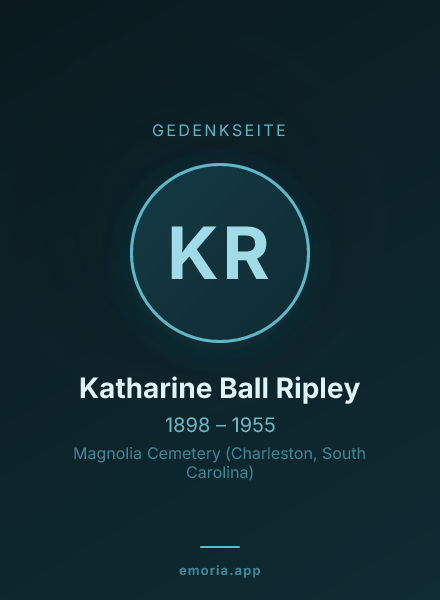 Gedenkportrait von Katharine Ball Ripley