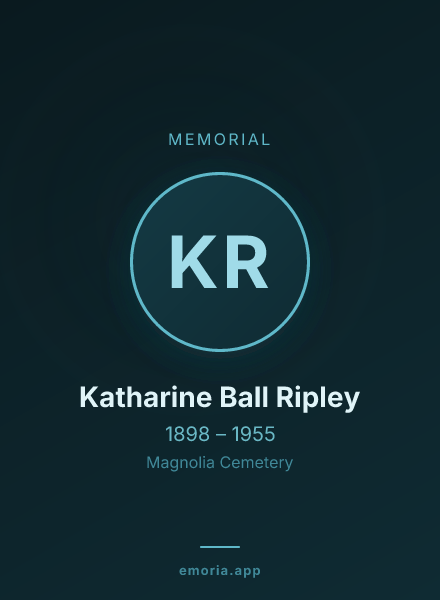 Memorial portrait of Katharine Ball Ripley