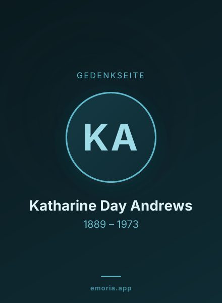 Gedenkportrait von Katharine Day Andrews