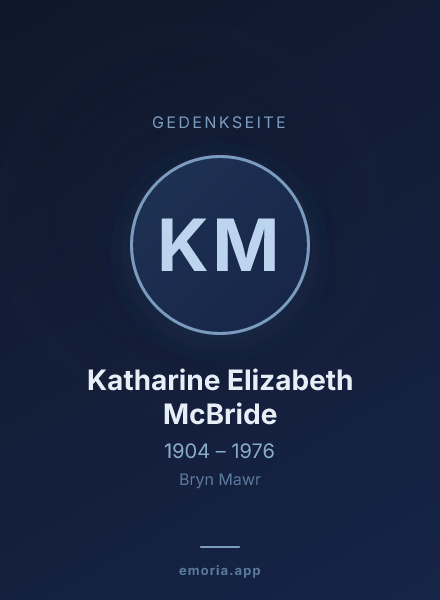Gedenkportrait von Katharine Elizabeth McBride