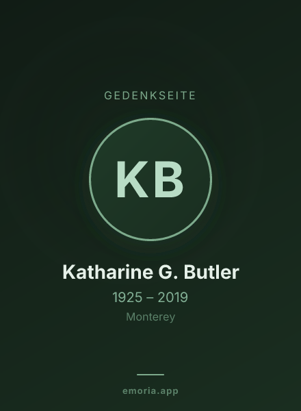 Gedenkportrait von Katharine G. Butler