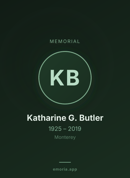 Memorial portrait of Katharine G. Butler