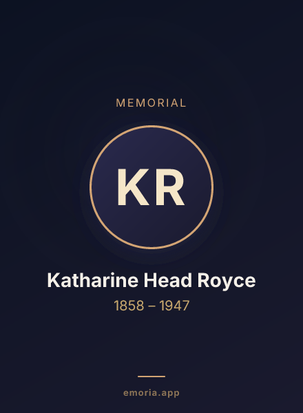 Memorial portrait of Katharine Head Royce