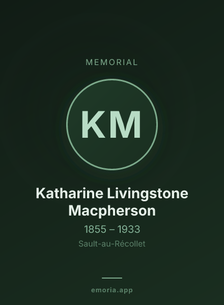 Memorial portrait of Katharine Livingstone Macpherson