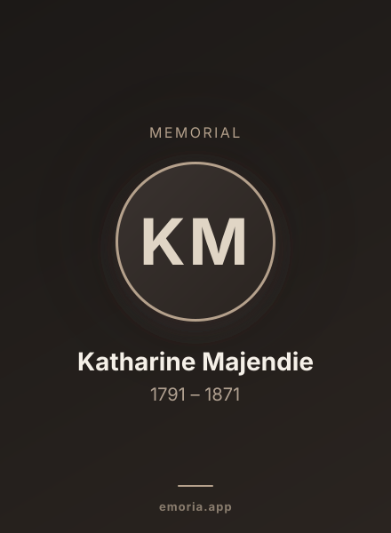 Memorial portrait of Katharine Majendie