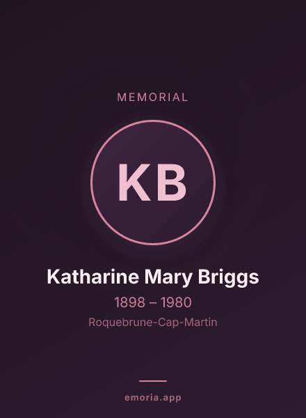 Memorial portrait of Katharine Mary Briggs