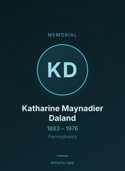 Memorial portrait of Katharine Maynadier Daland