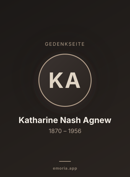 Gedenkportrait von Katharine Nash Agnew