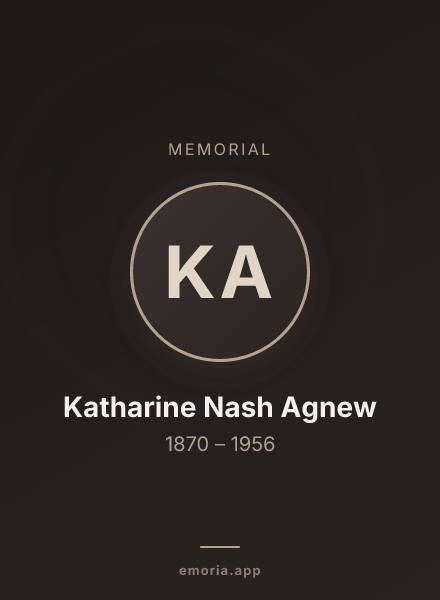 Memorial portrait of Katharine Nash Agnew