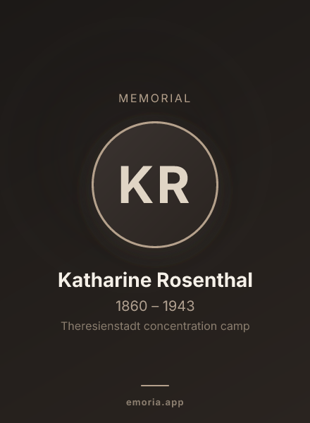 Memorial portrait of Katharine Rosenthal
