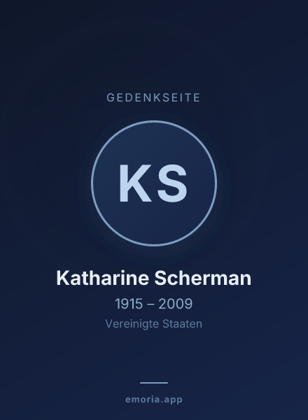 Gedenkportrait von Katharine Scherman