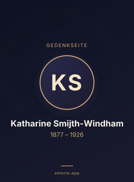 Gedenkportrait von Katharine Smijth-Windham
