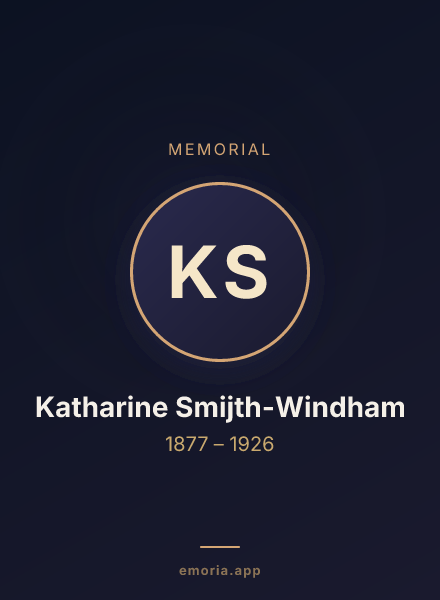 Memorial portrait of Katharine Smijth-Windham