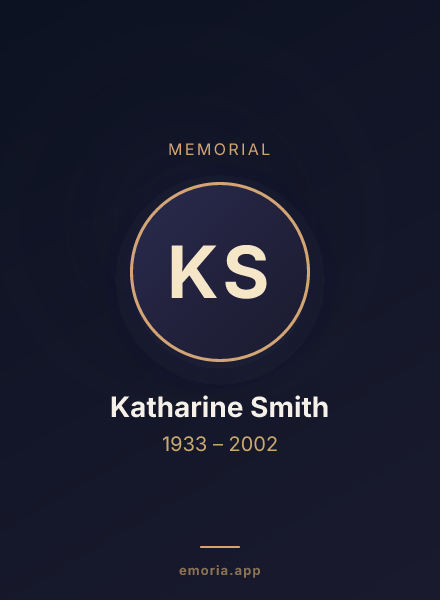 Memorial portrait of Katharine Smith