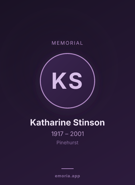 Memorial portrait of Katharine Stinson