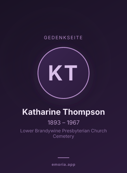Gedenkportrait von Katharine Thompson