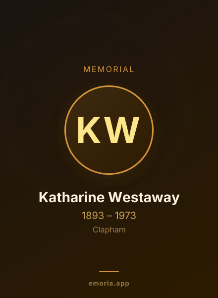 Memorial portrait of Katharine Westaway