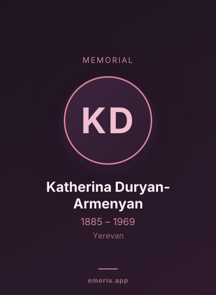 Memorial portrait of Katherina Duryan-Armenyan