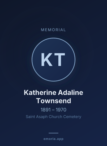 Memorial portrait of Katherine Adaline Townsend