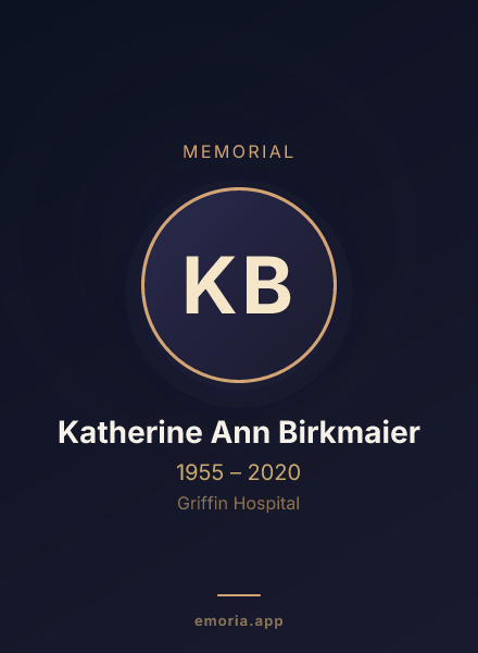 Memorial portrait of Katherine Ann Birkmaier