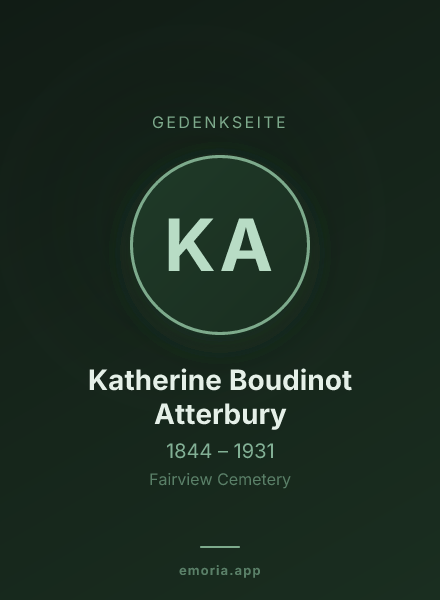 Gedenkportrait von Katherine Boudinot Atterbury