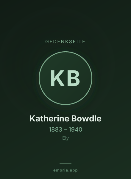 Gedenkportrait von Katherine Bowdle