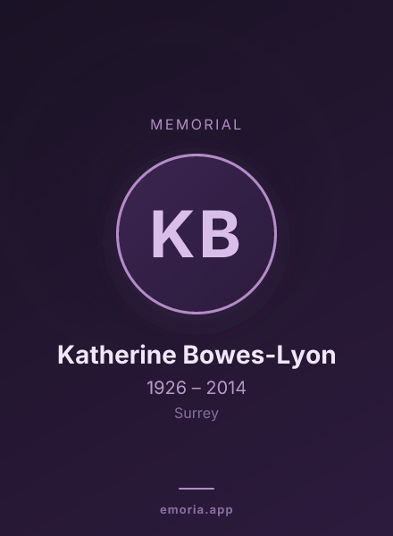 Memorial portrait of Katherine Bowes-Lyon