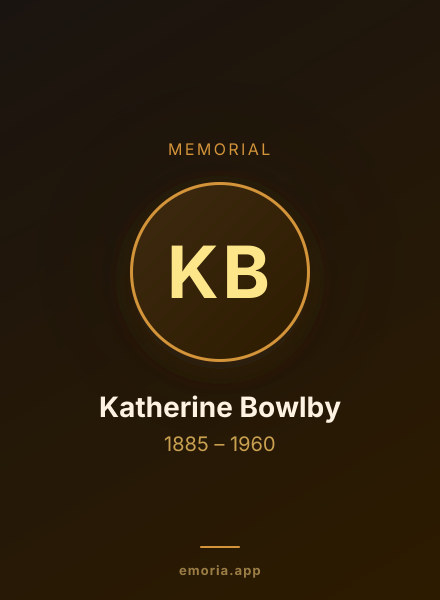 Memorial portrait of Katherine Bowlby