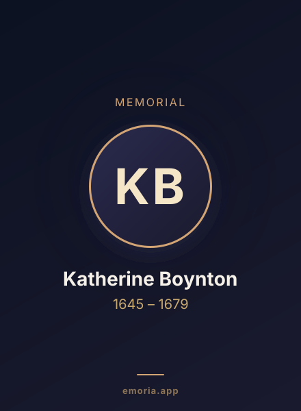 Memorial portrait of Katherine Boynton