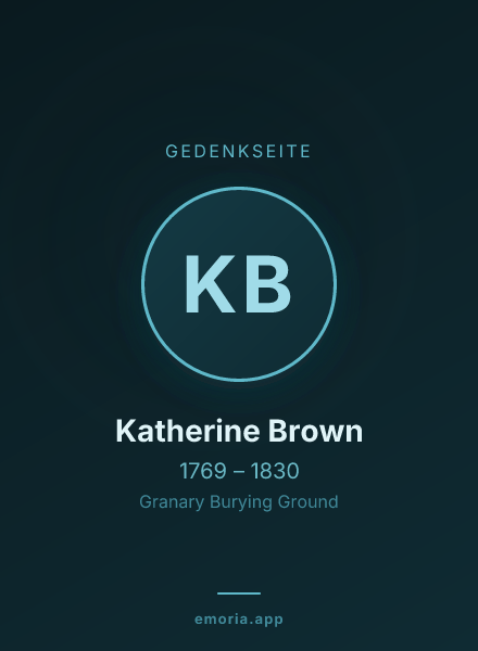 Gedenkportrait von Katherine Brown