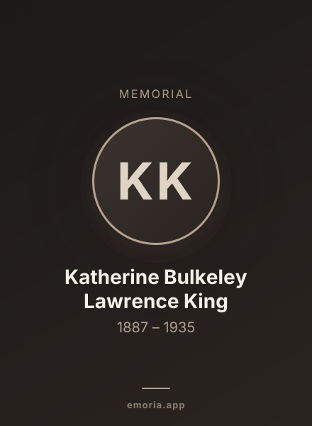 Memorial portrait of Katherine Bulkeley Lawrence King