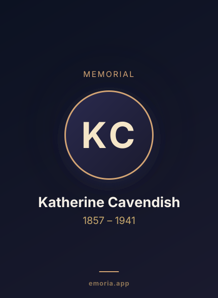 Memorial portrait of Katherine Cavendish