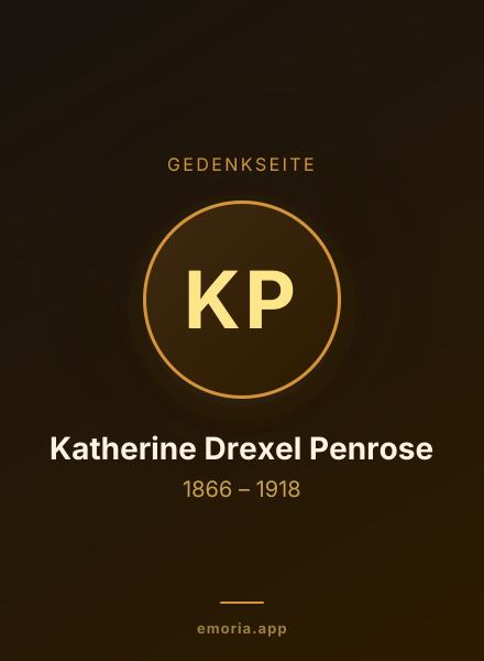 Gedenkportrait von Katherine Drexel Penrose