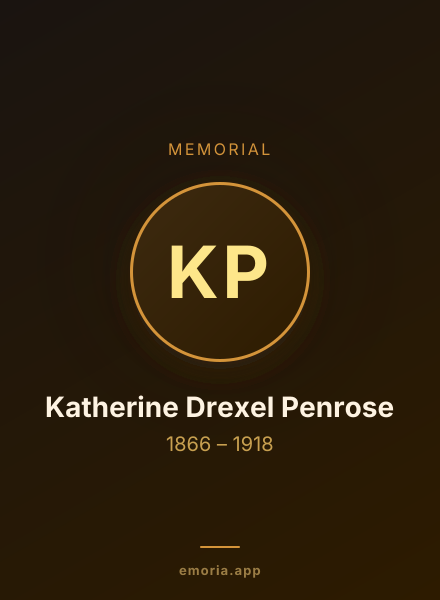 Memorial portrait of Katherine Drexel Penrose