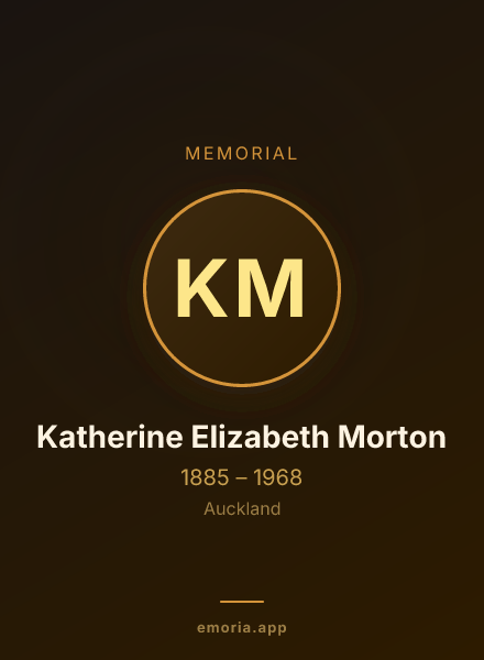 Memorial portrait of Katherine Elizabeth Morton
