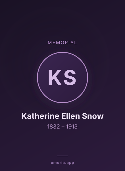 Memorial portrait of Katherine Ellen Snow