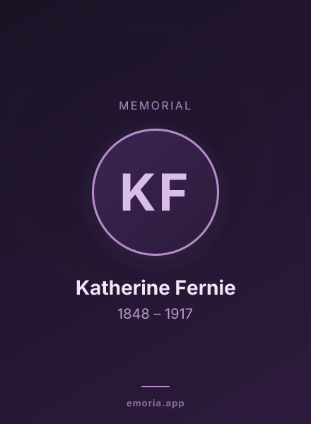 Memorial portrait of Katherine Fernie