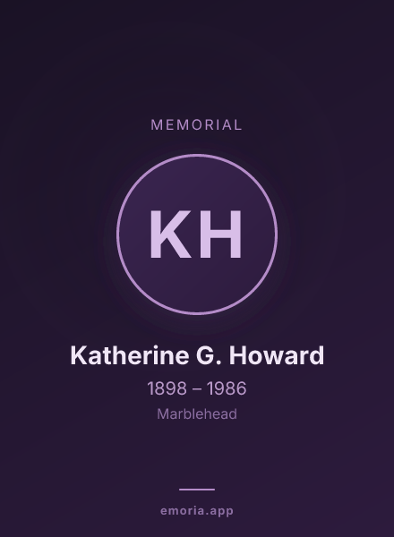 Memorial portrait of Katherine G. Howard