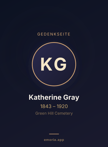 Gedenkportrait von Katherine Gray