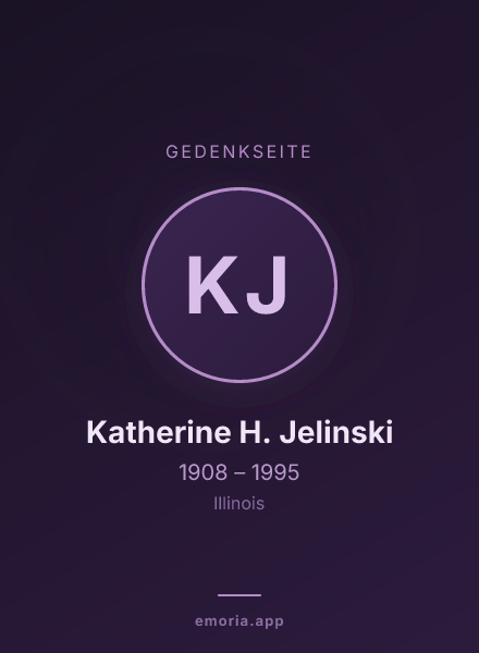 Gedenkportrait von Katherine H. Jelinski