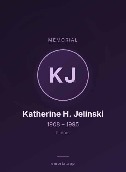 Memorial portrait of Katherine H. Jelinski
