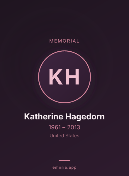Memorial portrait of Katherine Hagedorn