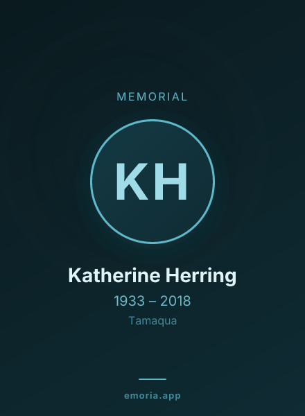 Memorial portrait of Katherine Herring