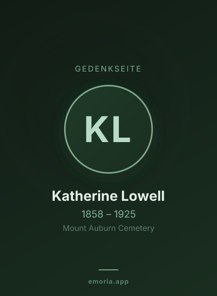 Gedenkportrait von Katherine Lowell