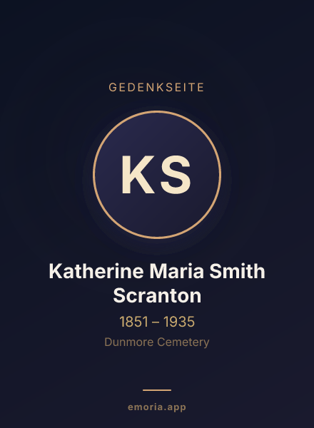 Gedenkportrait von Katherine Maria Smith Scranton