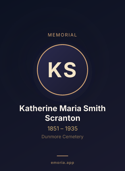Memorial portrait of Katherine Maria Smith Scranton