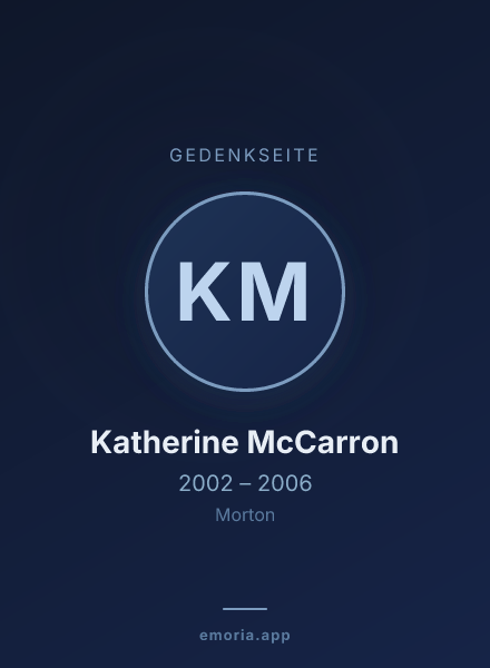 Gedenkportrait von Katherine McCarron